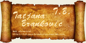 Tatjana Branković vizit kartica